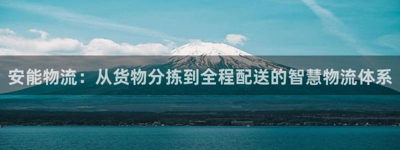 超凡国际PG电子游戏：安能物流：从货